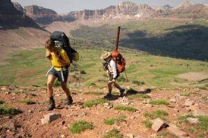 Two men hiking